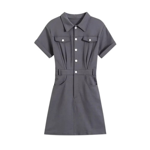 POLO Neck Short Sleeved Dress