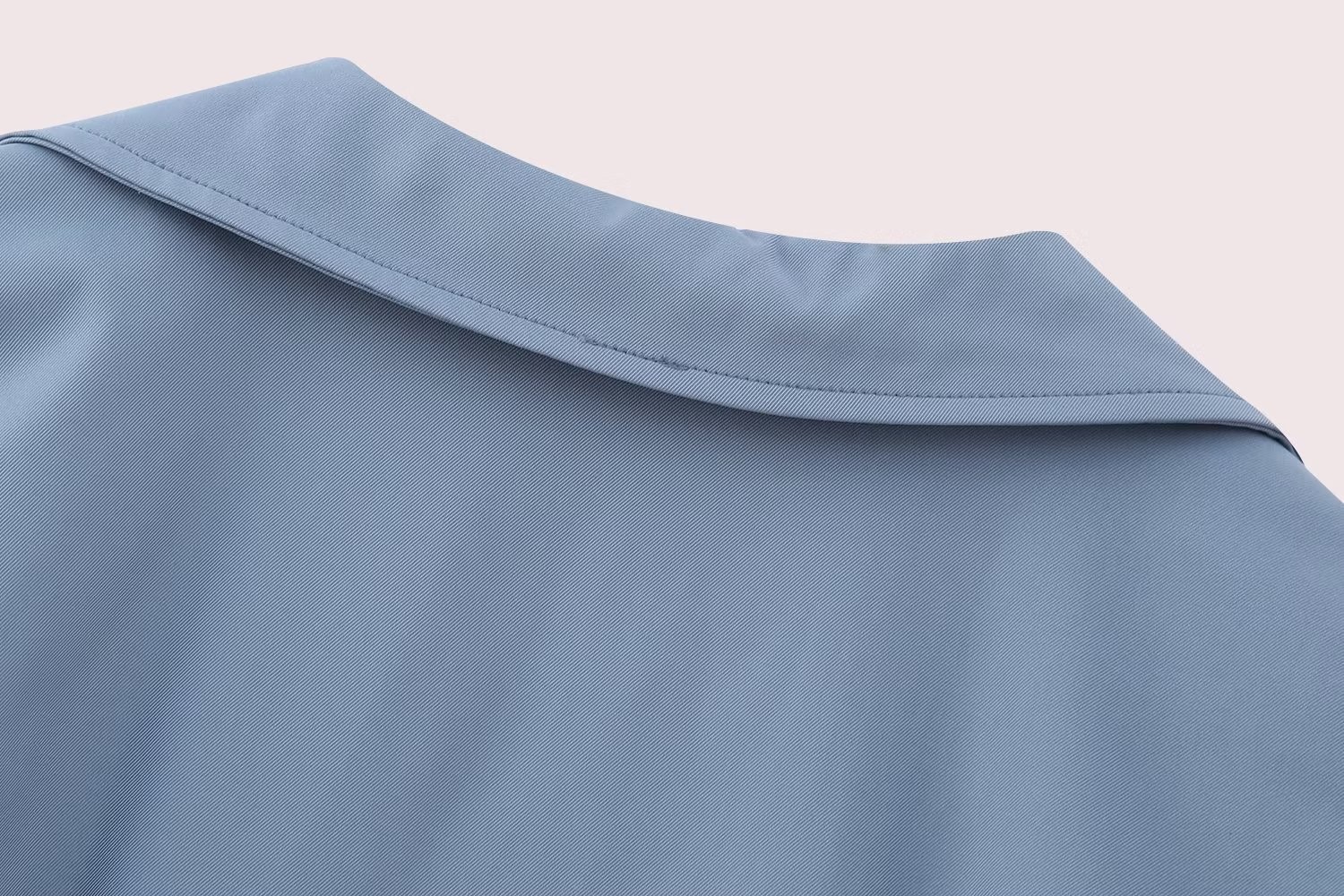 Wide Pleated Shirt Style Dress