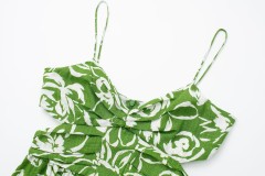 Printed Midi Strap Dress