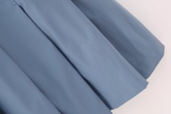 Wide Pleated Shirt Style Dress