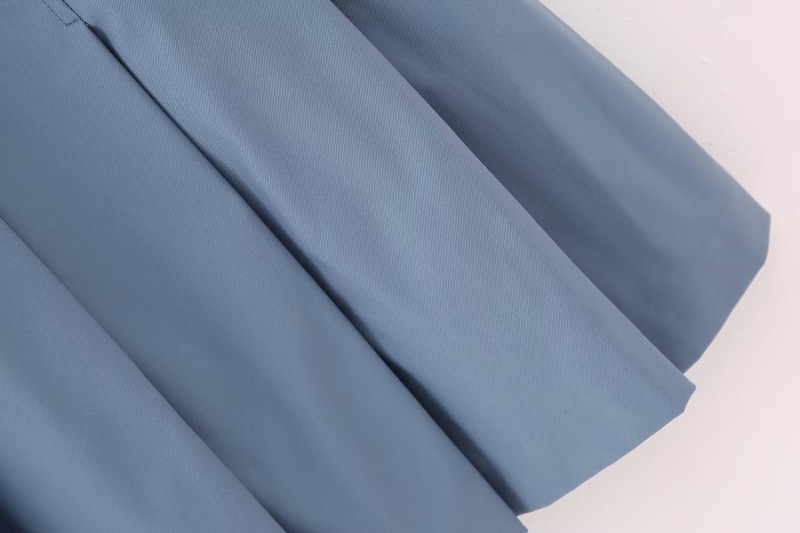 Wide Pleated Shirt Style Dress