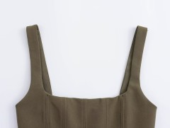 Casual Strap Elastic Top
