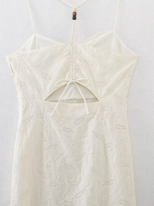 Hollow Out Embroidered Dress