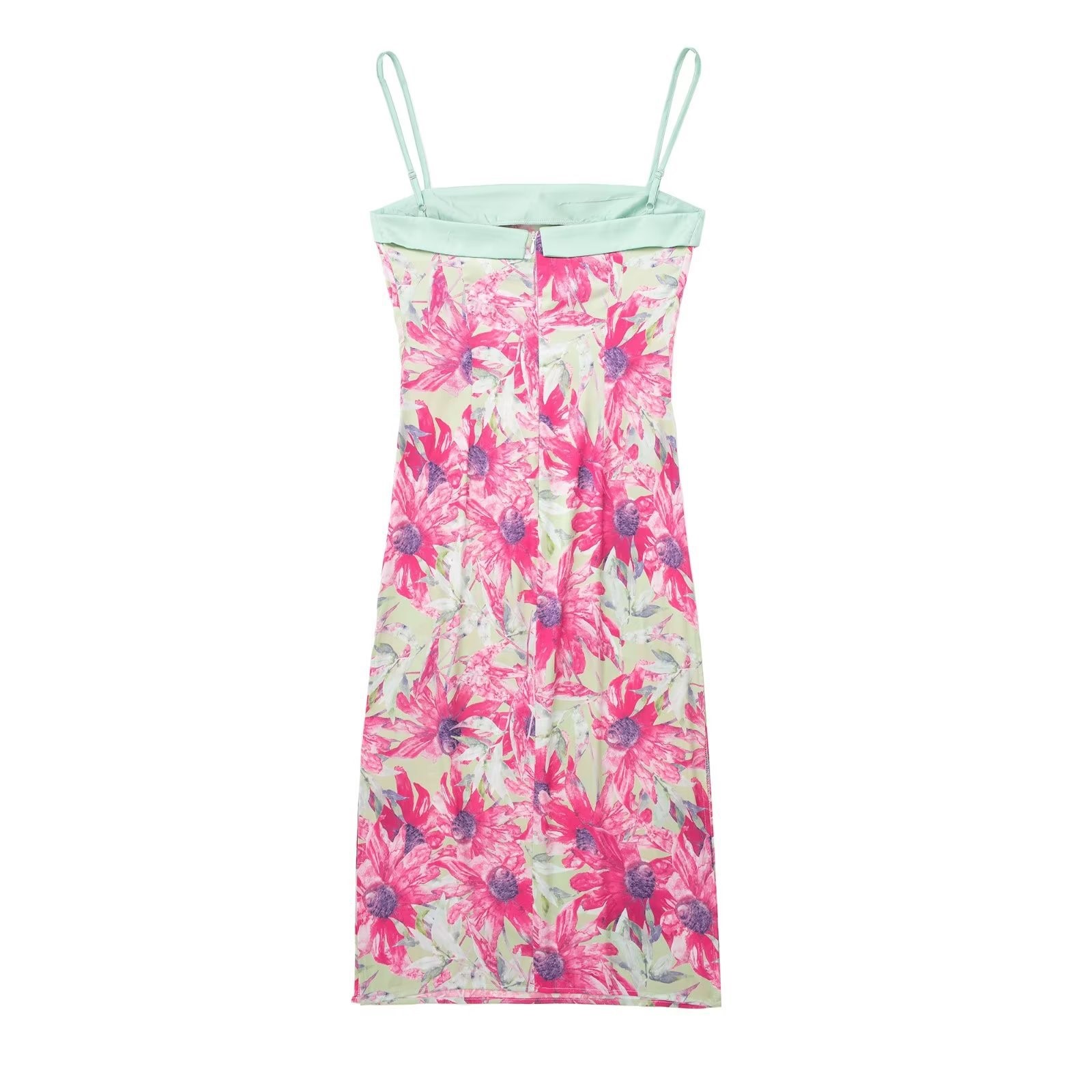 Fragmented Floral Suspender Dress