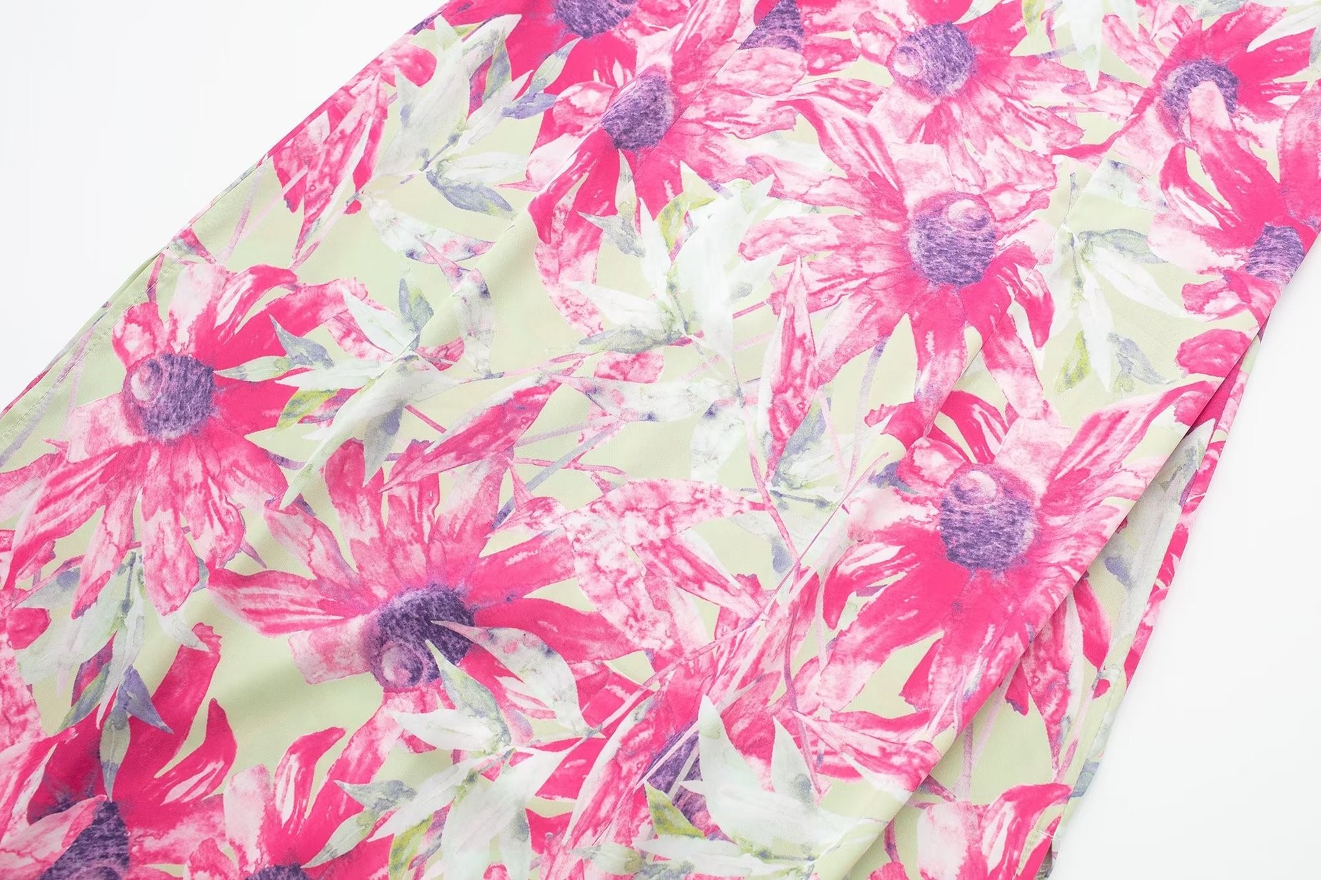 Fragmented Floral Suspender Dress