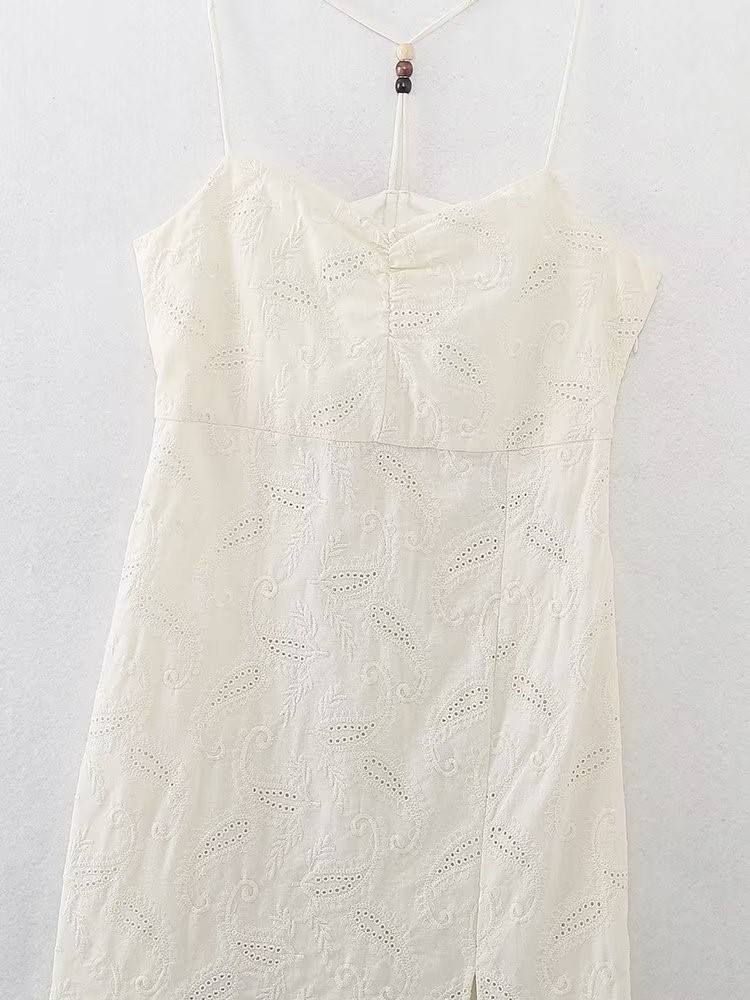 Hollow Out Embroidered Dress