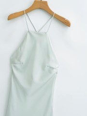 Silk Satin Suspender Dress