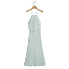 Silk Satin Suspender Dress