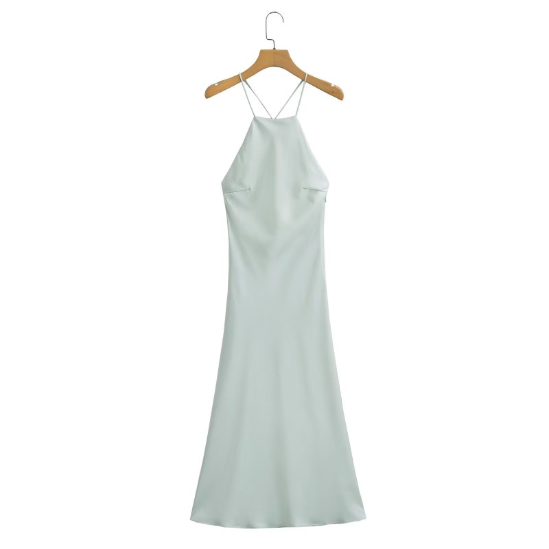 Silk Satin Suspender Dress