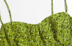 Fragmented Floral Suspender Dress