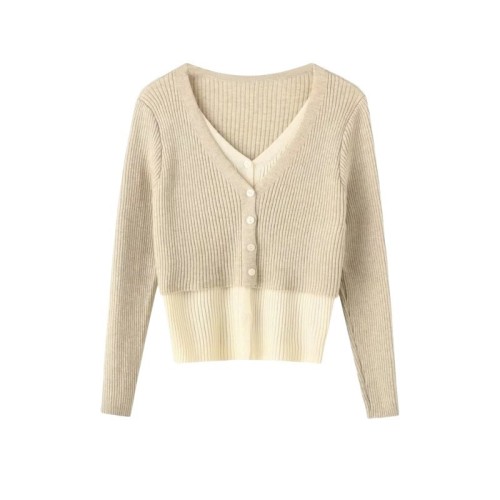 V-neck Knit Top