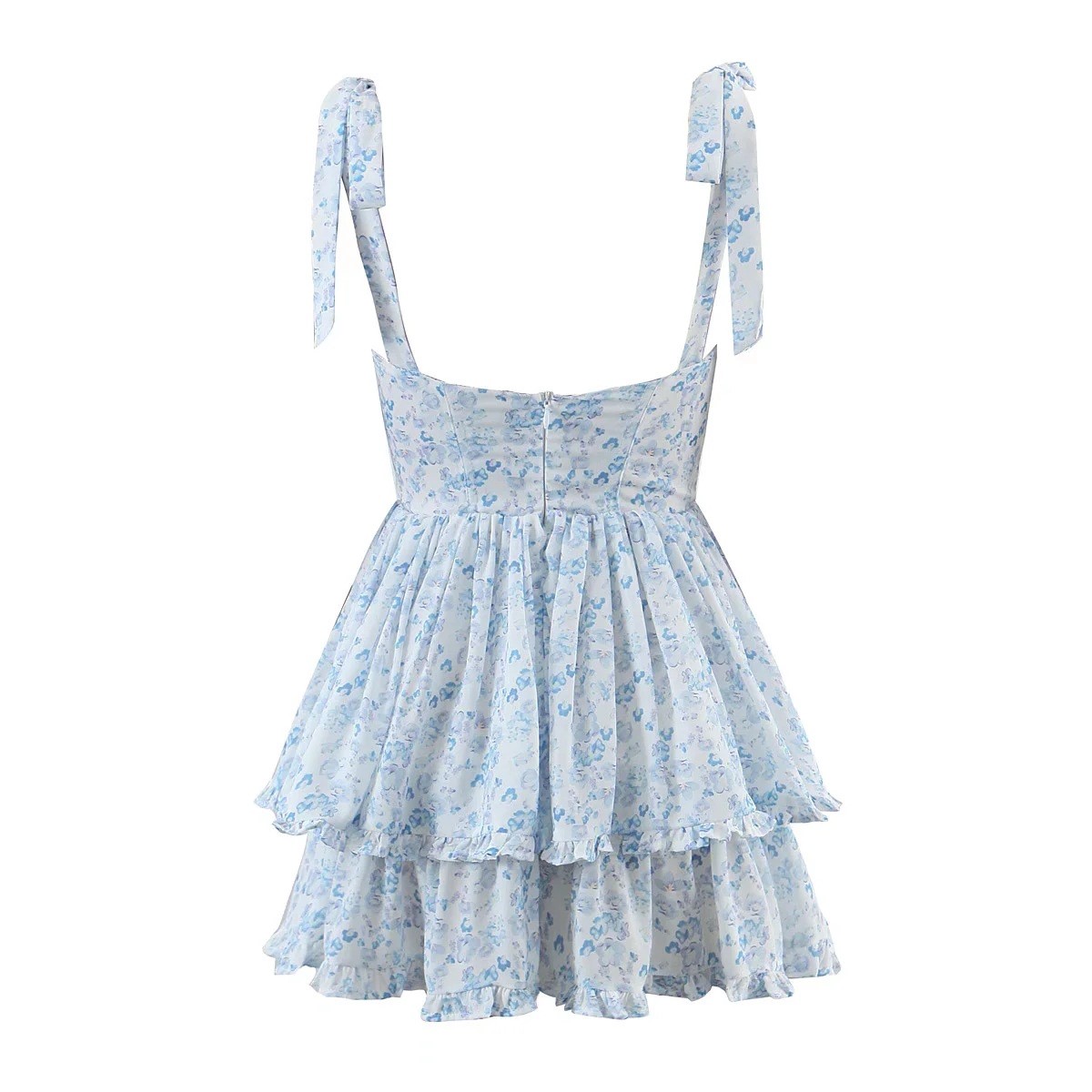Chiffon Printed Strap Dress