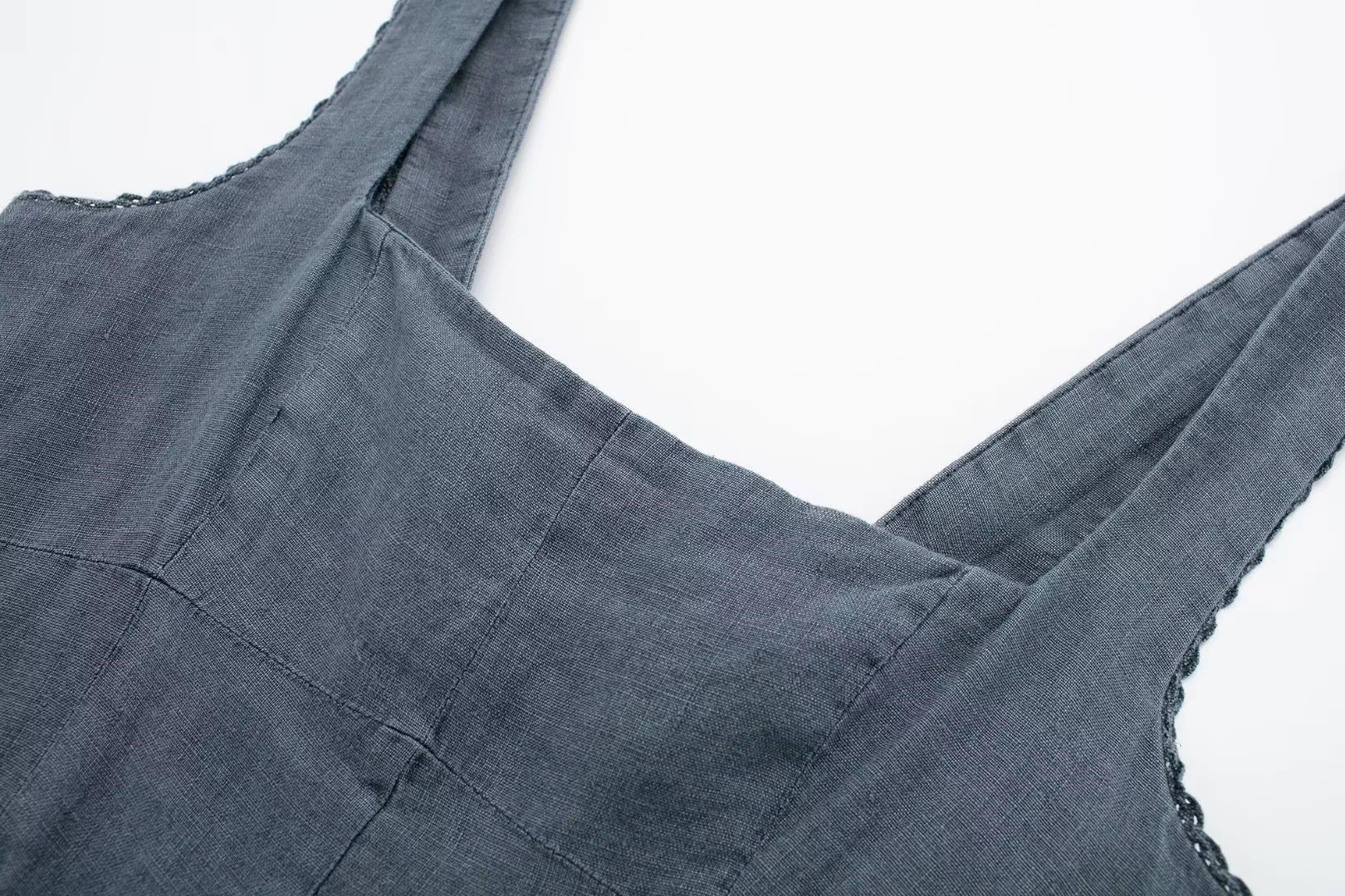 Linen Midi Strap Dress