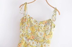 Daisy Print Strap Dress