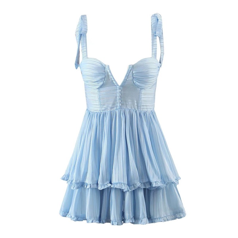 Chiffon Printed Strap Dress