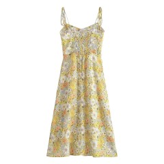 Daisy Print Strap Dress