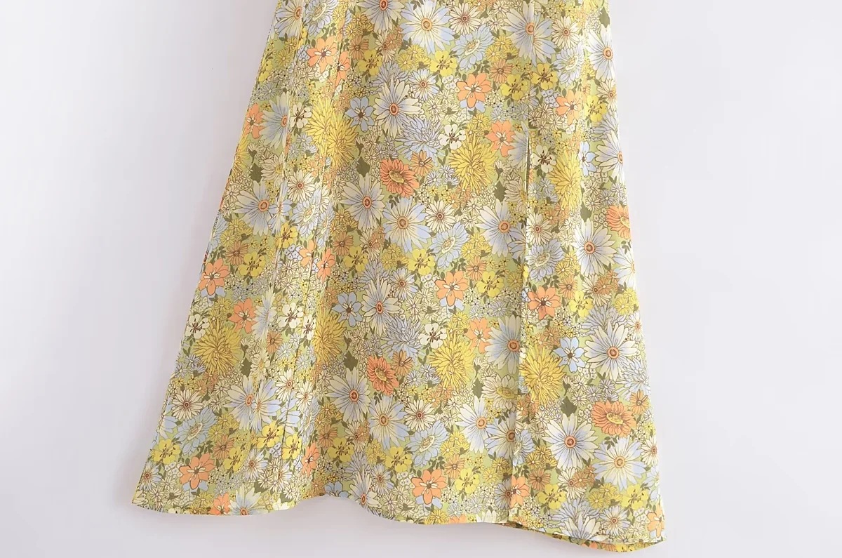 Daisy Print Strap Dress