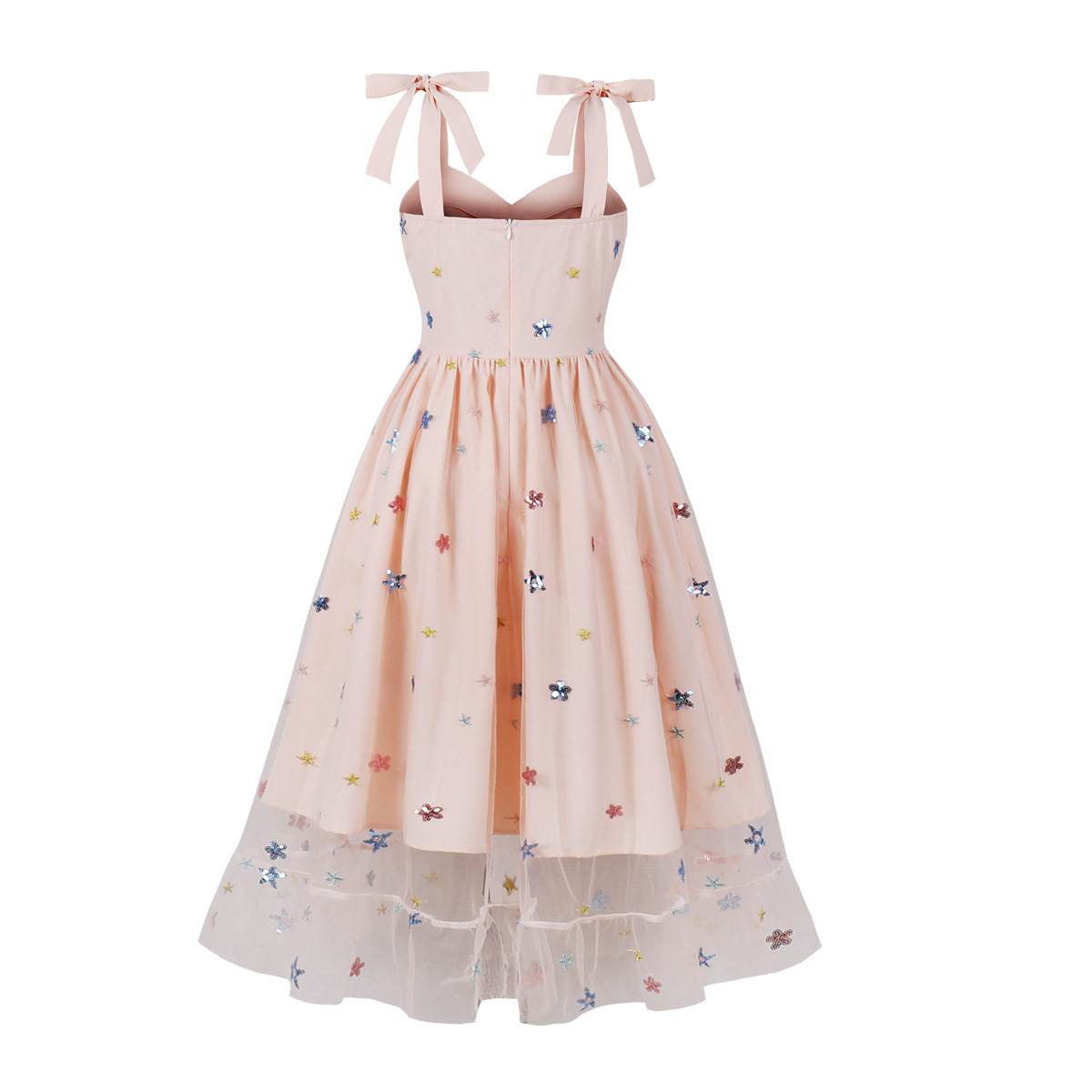 Mesh strapless dress