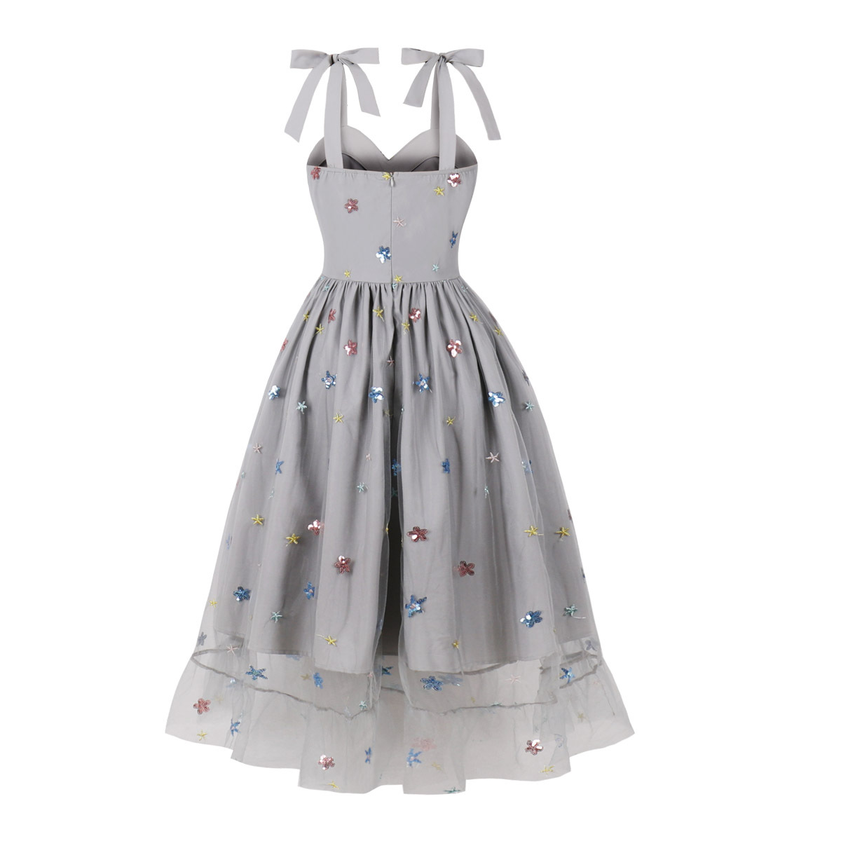 Mesh strapless dress