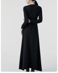 Halter skirt long-sleeved knit dress