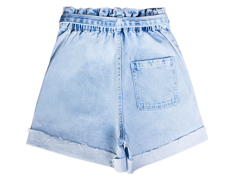 High-waisted denim shorts for women