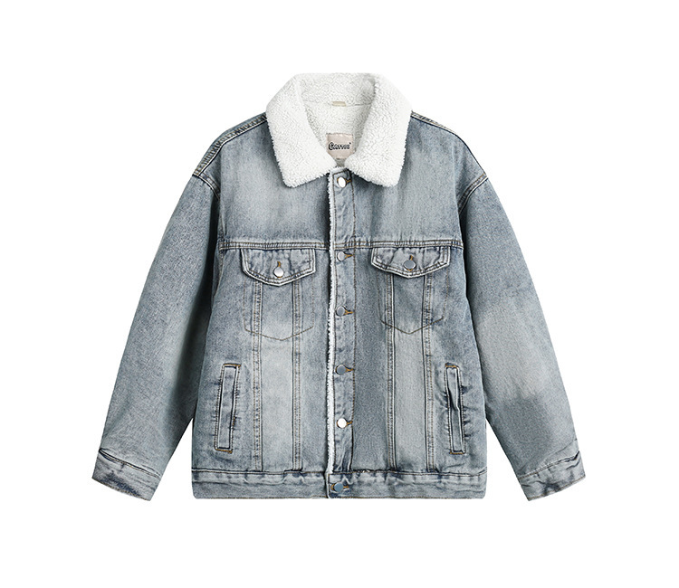 Vintage cashmere denim coats for men and women