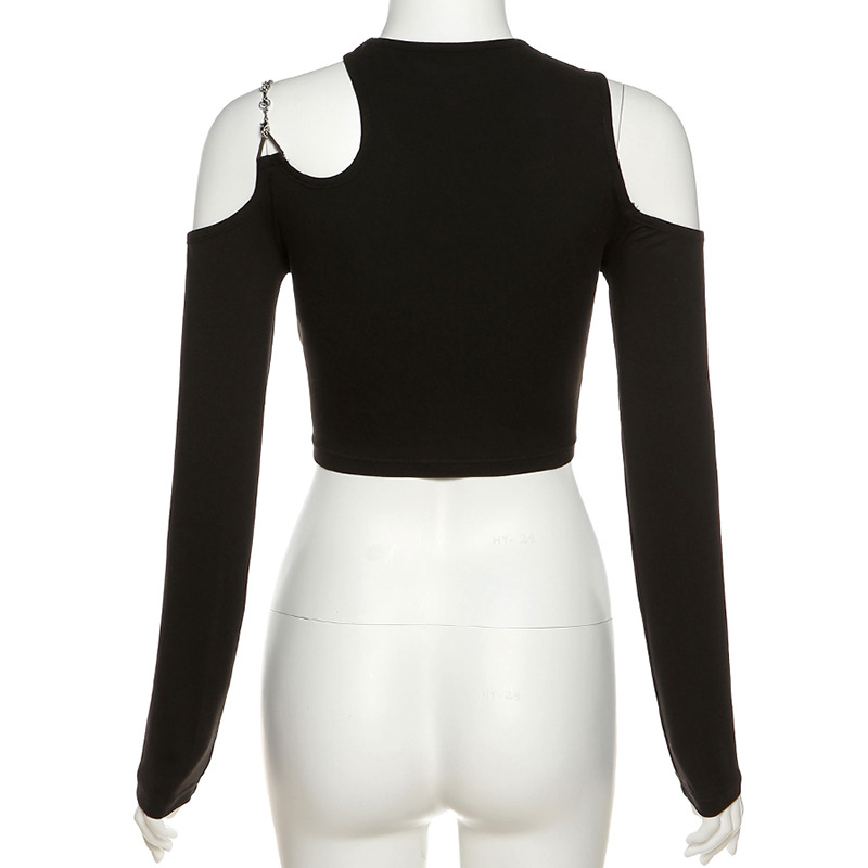 Sexy off-the-shoulder long sleeves short