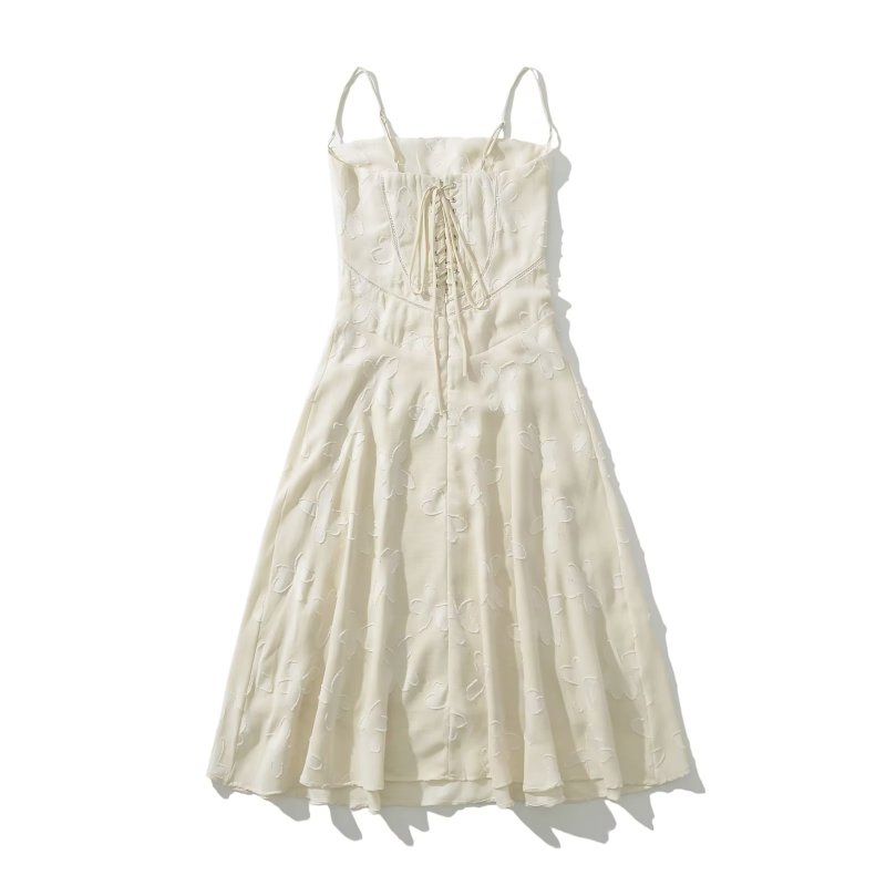 Strapless line-neck evening dress