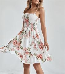 Niche high-end printed summer dress