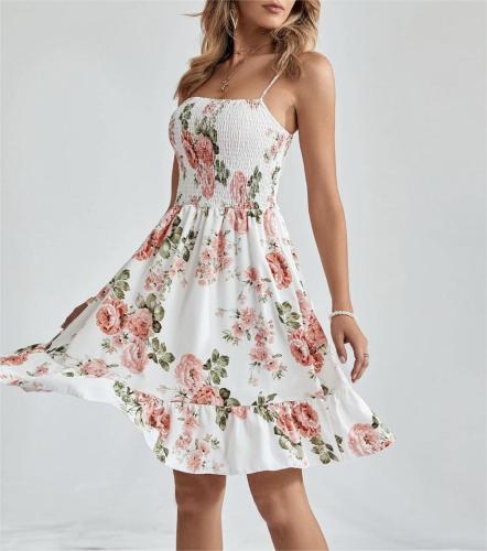 Niche high-end printed summer dress