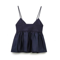 V-neck woven halter top