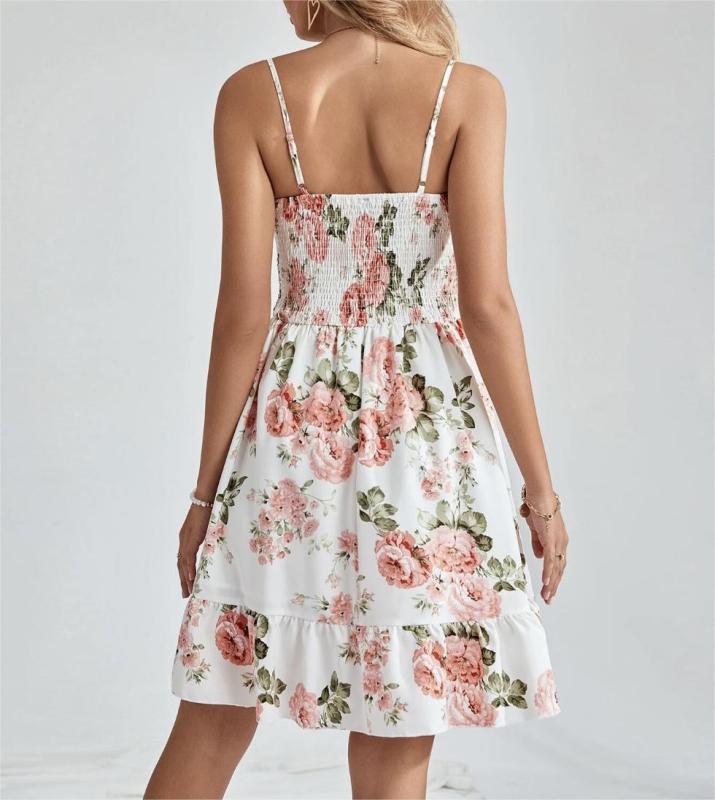 Niche high-end printed summer dress