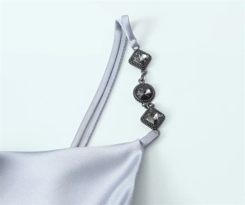 Mid-length dress with halter straps