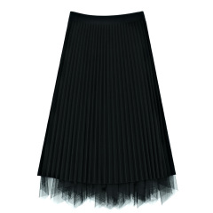 Reversible gauze patchwork skirt