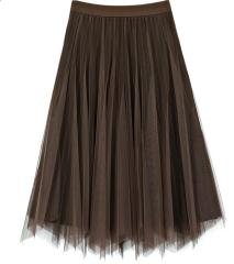 Reversible gauze patchwork skirt