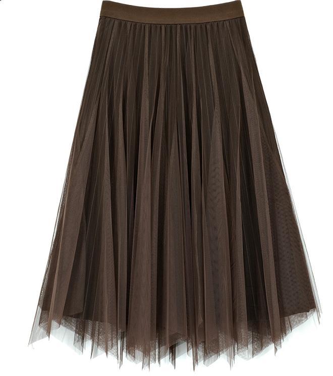 Reversible gauze patchwork skirt