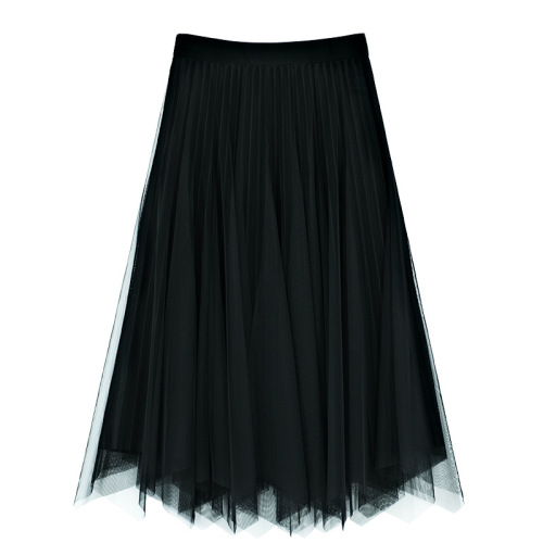 Reversible gauze patchwork skirt