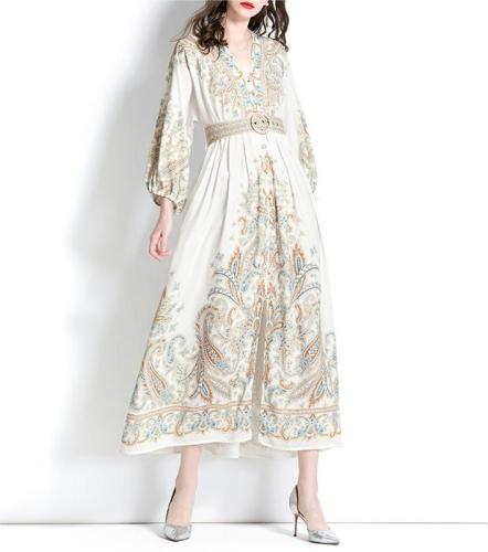 Printed long dress