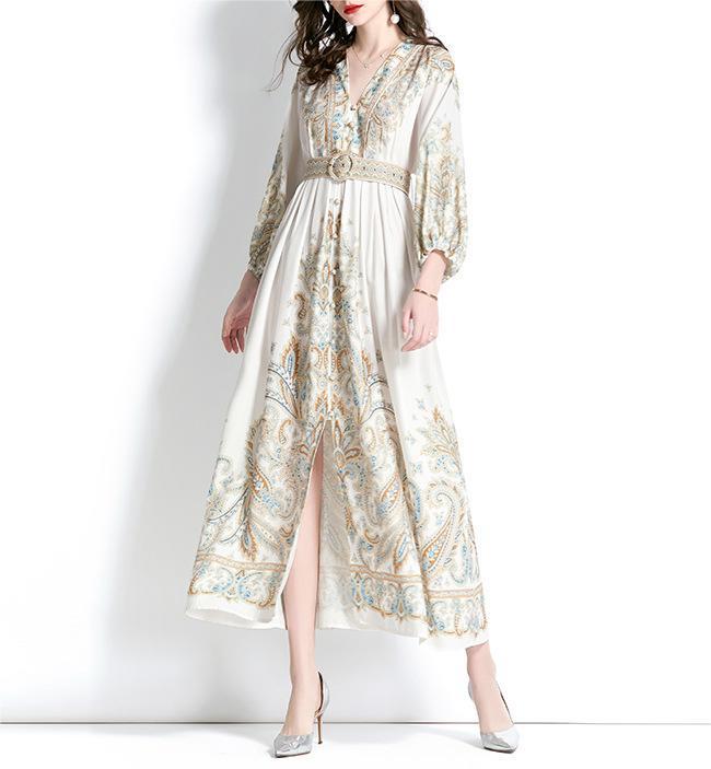 Printed long dress