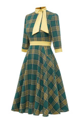 Plaid vintage swing dress
