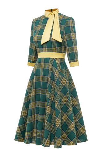 Plaid vintage swing dress