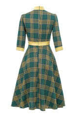 Plaid vintage swing dress