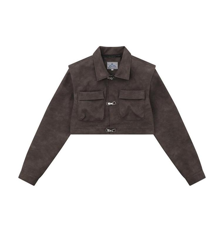 Leather short jacket jacket for women