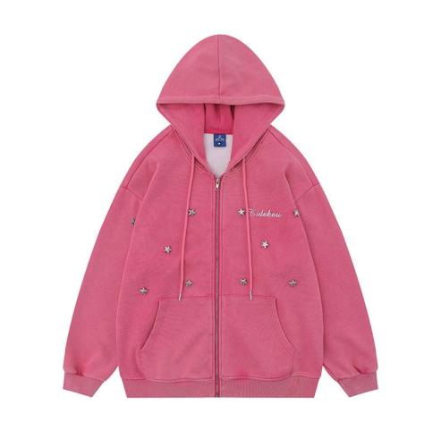 Stars hooded couple coat hoodie