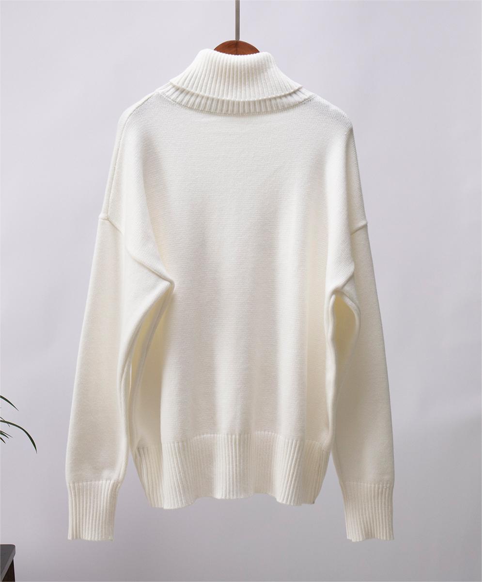 Turtleneck pullover sweater lady
