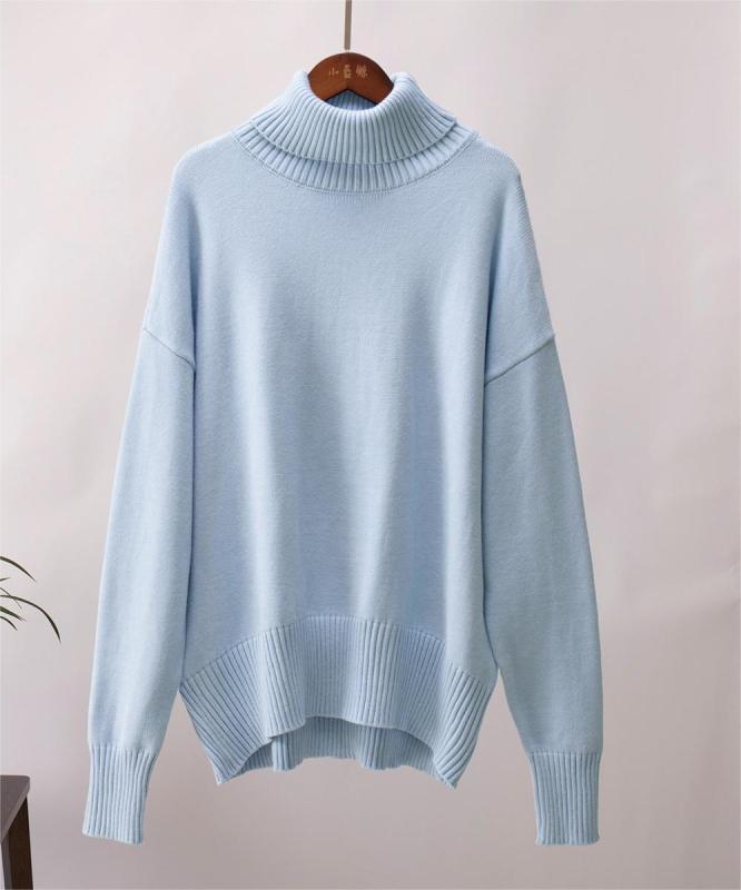 Turtleneck pullover sweater lady