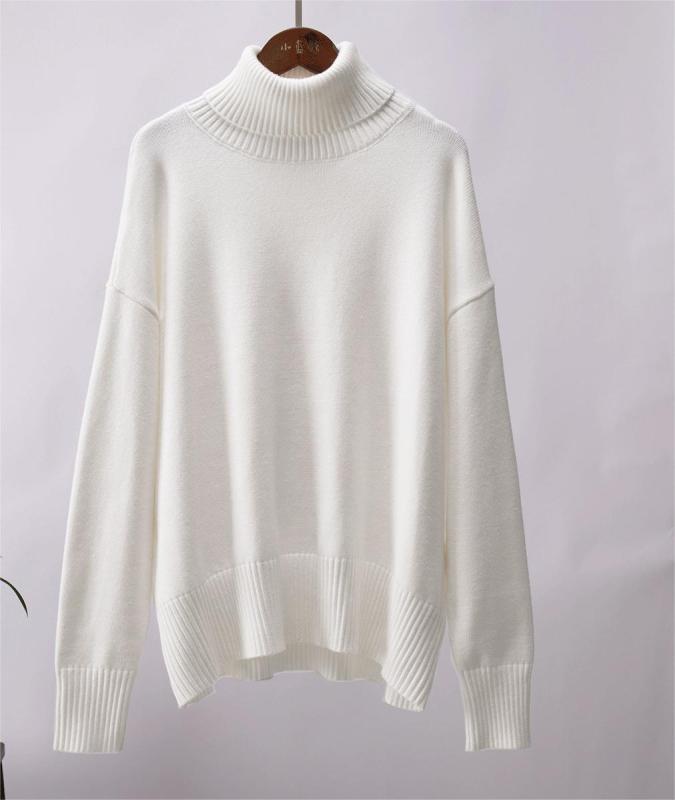 Turtleneck pullover sweater lady