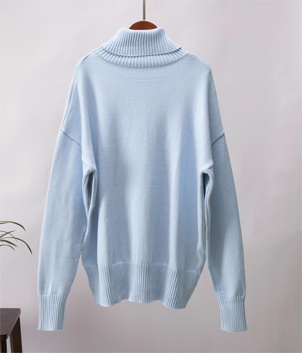 Turtleneck pullover sweater lady