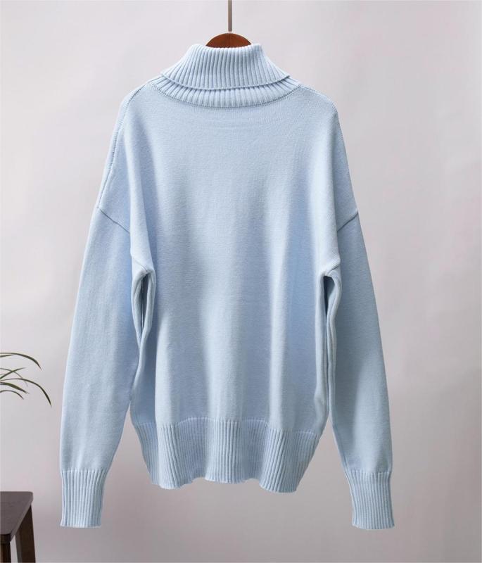 Turtleneck pullover sweater lady