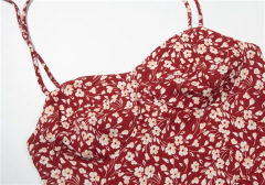 Fresh floral holiday halter skirt